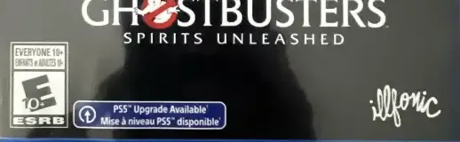 Ghostbusters: Spirits Unleashed, the ESRB box on its front