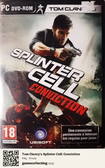 Tom Clancy's Splinter Cell: Conviction Computer, PAL box front