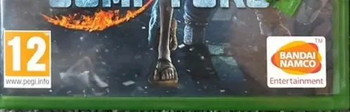 Jump Force, the PEGI square on its front