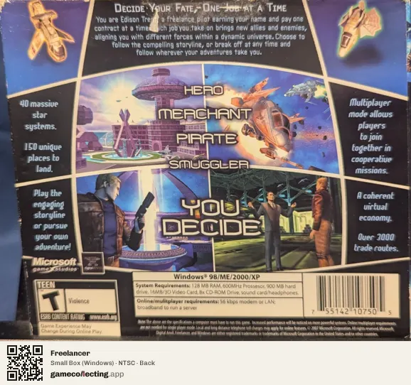 Freelancer Computer, NTSC box back