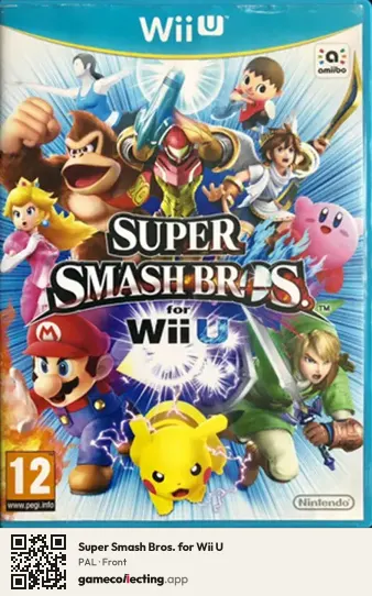 Super Smash Bros. for Wii U Nintendo Wii U, PAL box front