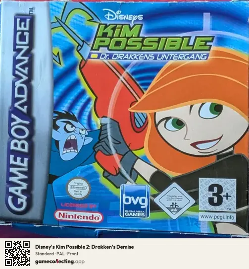 Disney's Kim Possible 2: Drakken's Demise Game Boy Advance, PAL box front