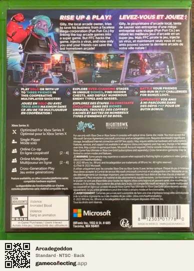 Arcadegeddon Xbox Series X, NTSC box back