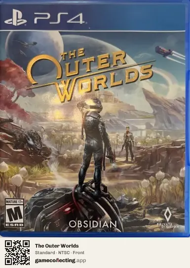 The Outer Worlds PlayStation 4, NTSC box front