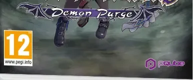 Gal Guardians: Demon Purge, the PEGI square on its front
