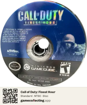 Call of Duty: Finest Hour Nintendo GameCube, NTSC disc