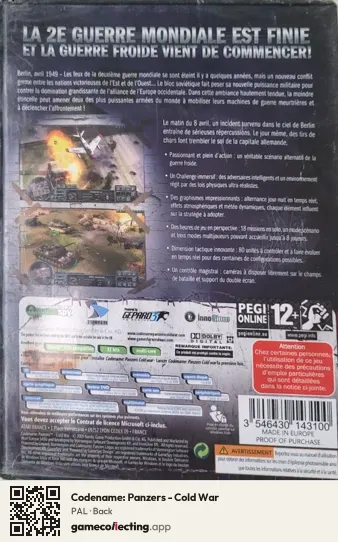 Codename: Panzers - Cold War Computer, PAL box back