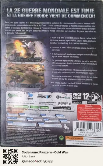 Codename: Panzers - Cold War Computer, PAL box back