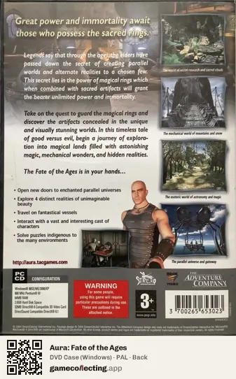 Aura: Fate of the Ages Computer, PAL box back