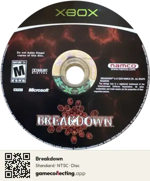 Breakdown Xbox, NTSC disc