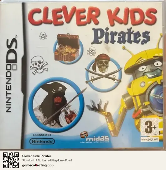 Clever Kids: Pirates Nintendo DS, United Kingdom box front
