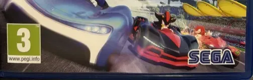 Team Sonic Racing, the PEGI square on its front