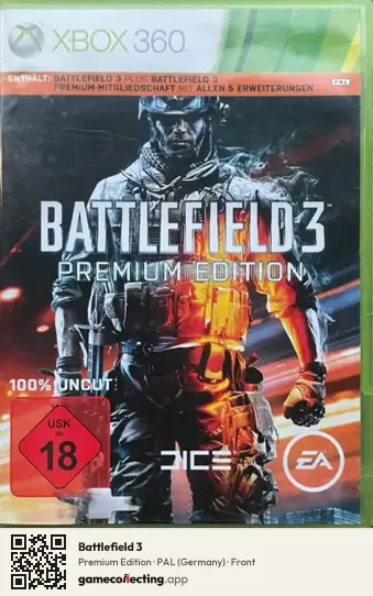 Battlefield 3 Xbox 360, Germany box front