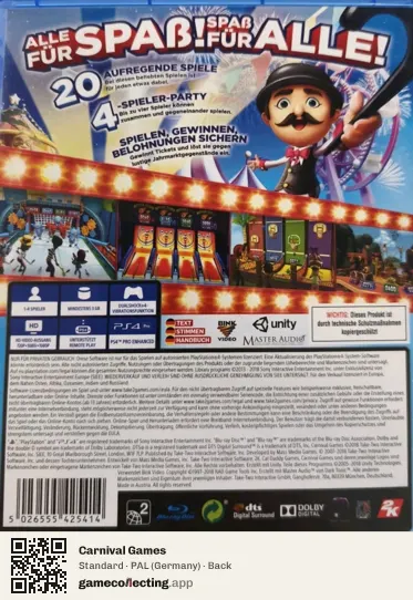 Carnival Games PlayStation 4, Germany box back