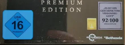 The Elder Scrolls V: Skyrim, the USK square on its front