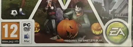 The Sims 3: Seasons, the PEGI square on its front