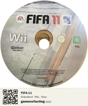 FIFA 11 Nintendo Wii, PAL disc