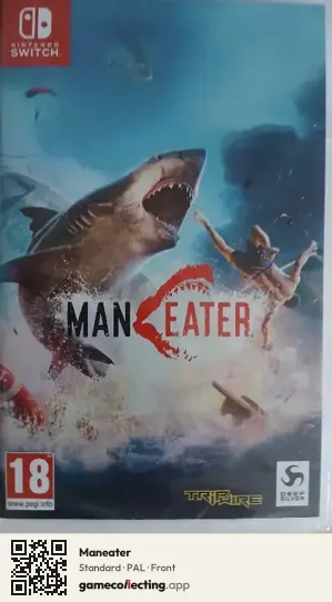 Maneater Nintendo Switch, PAL box front