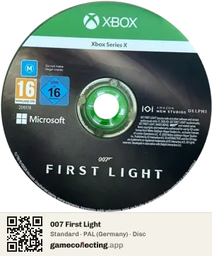 007 First Light Xbox Series X, PAL disc