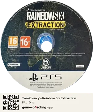 Tom Clancy's Rainbow Six Extraction PlayStation 5, PAL disc