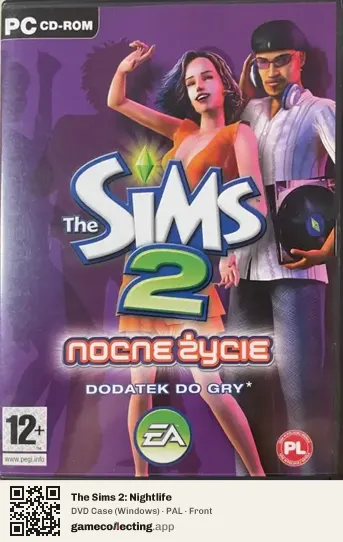 The Sims 2: Nightlife Computer, PAL box front