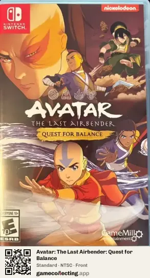 Avatar: The Last Airbender: Quest for Balance Nintendo Switch, NTSC box front