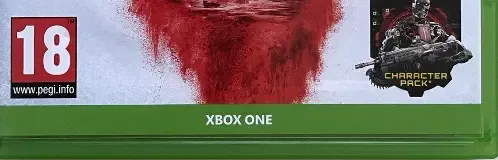 Gears 5, the PEGI square on its front