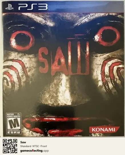 Saw PlayStation 3, NTSC box front