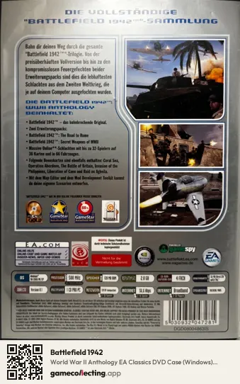 Battlefield 1942 Computer, Germany box back