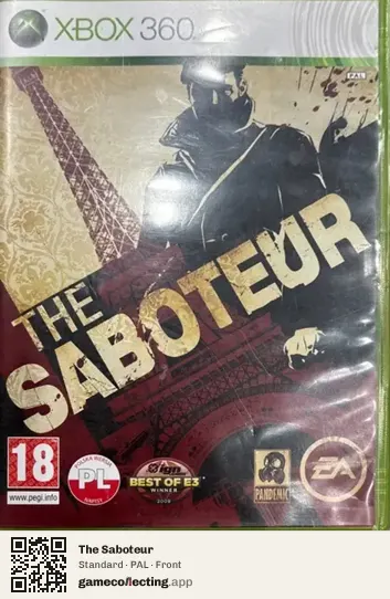 The Saboteur Xbox 360, PAL box front