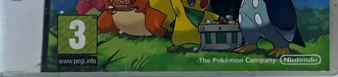 Pokémon Mystery Dungeon: Explorers of Sky, the PEGI square on its front