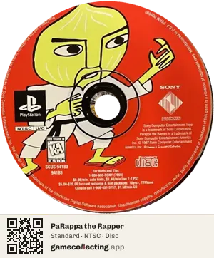 PaRappa the Rapper PlayStation, NTSC disc
