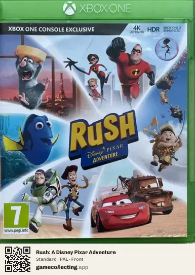 Rush: A Disney Pixar Adventure Xbox One, PAL box front