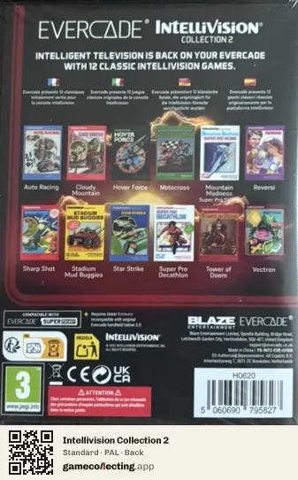 Intellivision Collection 2 Evercade, PAL box back