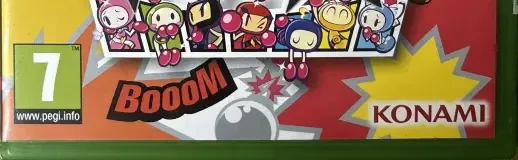 Super Bomberman R, the PEGI square on its front