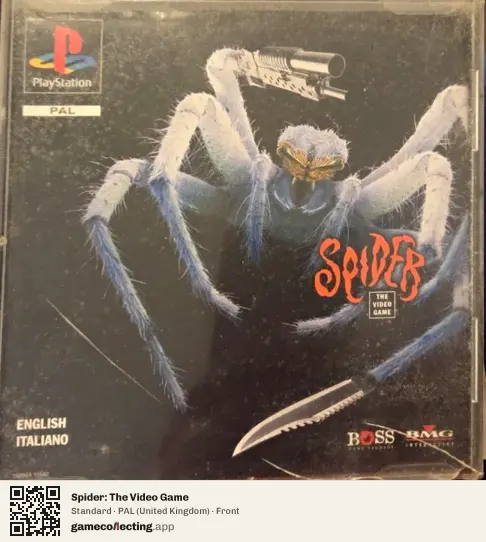 Spider: The Video Game PlayStation, United Kingdom box front