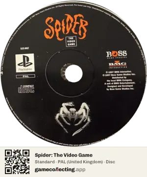Spider: The Video Game PlayStation, PAL disc