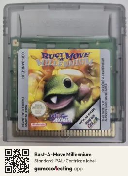 Bust-A-Move Millennium Game Boy Color, PAL cartridge label