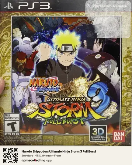 Naruto Shippuden: Ultimate Ninja Storm 3 Full Burst PlayStation 3, Mexico box front