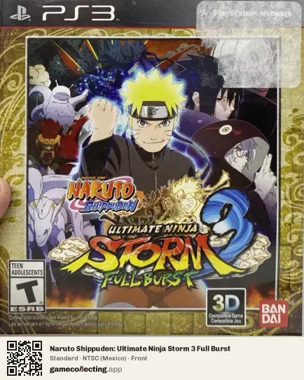 Naruto Shippuden: Ultimate Ninja Storm 3 Full Burst PlayStation 3, Mexico box front