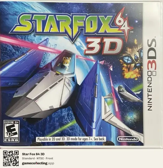 Star Fox 64 3D Nintendo 3DS, NTSC box front