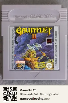 Gauntlet II Game Boy, PAL cartridge label