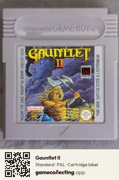 Gauntlet II Game Boy, PAL cartridge label