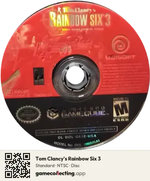 Tom Clancy's Rainbow Six 3 Nintendo GameCube, NTSC disc