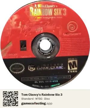 Tom Clancy's Rainbow Six 3 Nintendo GameCube, NTSC disc