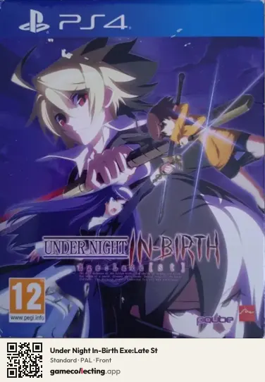 Under Night In-Birth Exe:Late St PlayStation 4, PAL box front