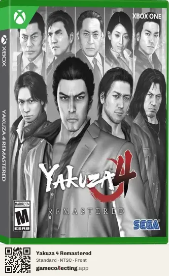 Yakuza 4 Remastered Xbox One, NTSC box front