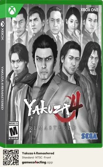 Yakuza 4 Remastered Xbox One, NTSC box front
