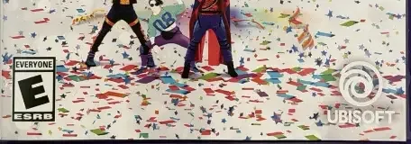 Just Dance 2019, the ESRB box on its front
