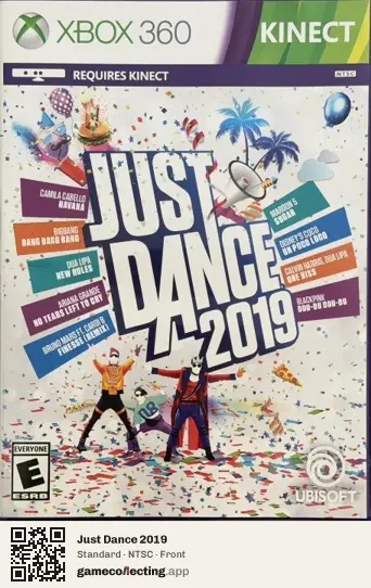 Just Dance 2019 Xbox 360, NTSC box front